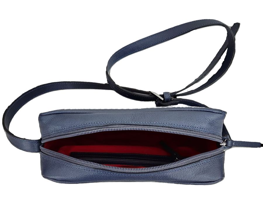 Bolsa Feminina Lu - Marinho - COURO LEGÍTIMO