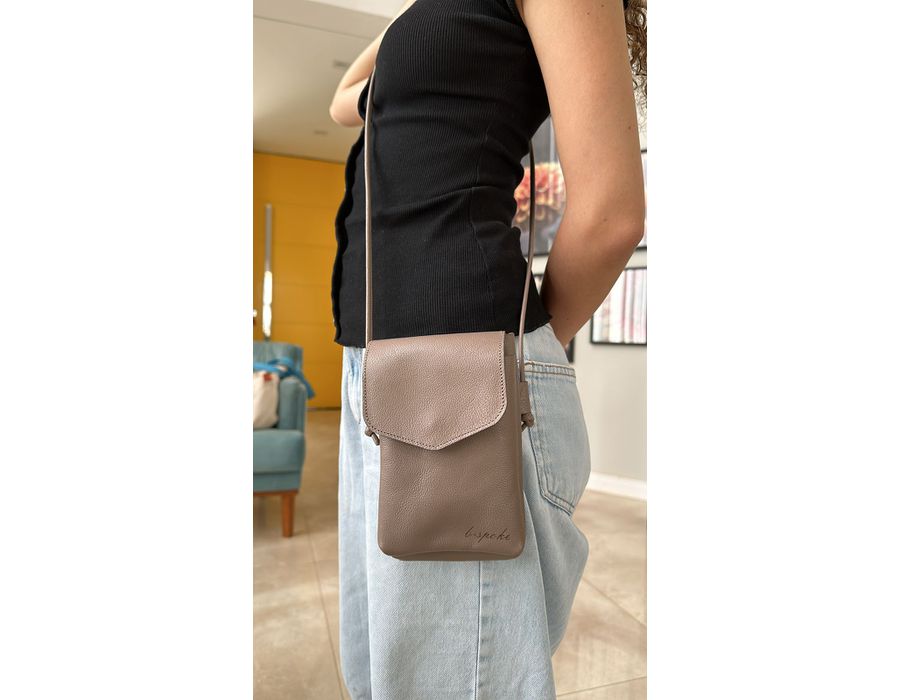 Bolsa Feminina PokeBag - Couro Legítimo - Camel