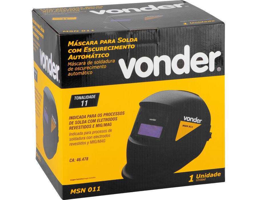 Máscara para solda com escurecimento automático, tonalidade 11 VONDER