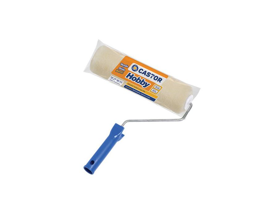 ROLO DE LÃ 23 CM COM CABO HOBBY CASTOR