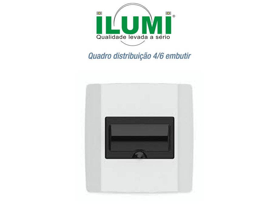 QUADRO DE DISJUNTORES 6DIN EMBUTIR FUMÊ ILUMI Comercial Leal