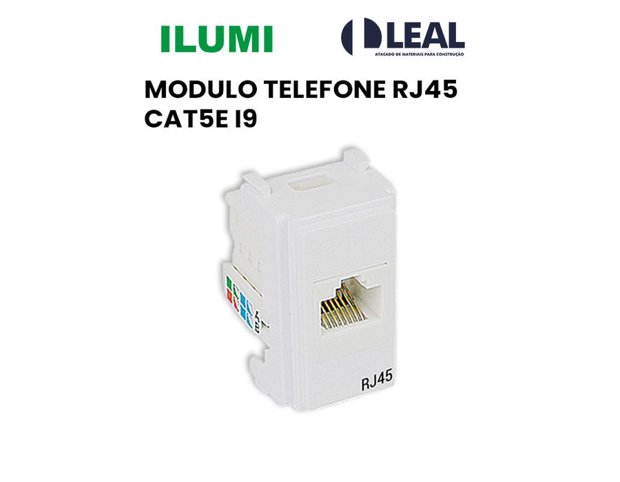 MODULO TELEFONE RJ45 CAT5E I9 ILUMI | Comercial Leal