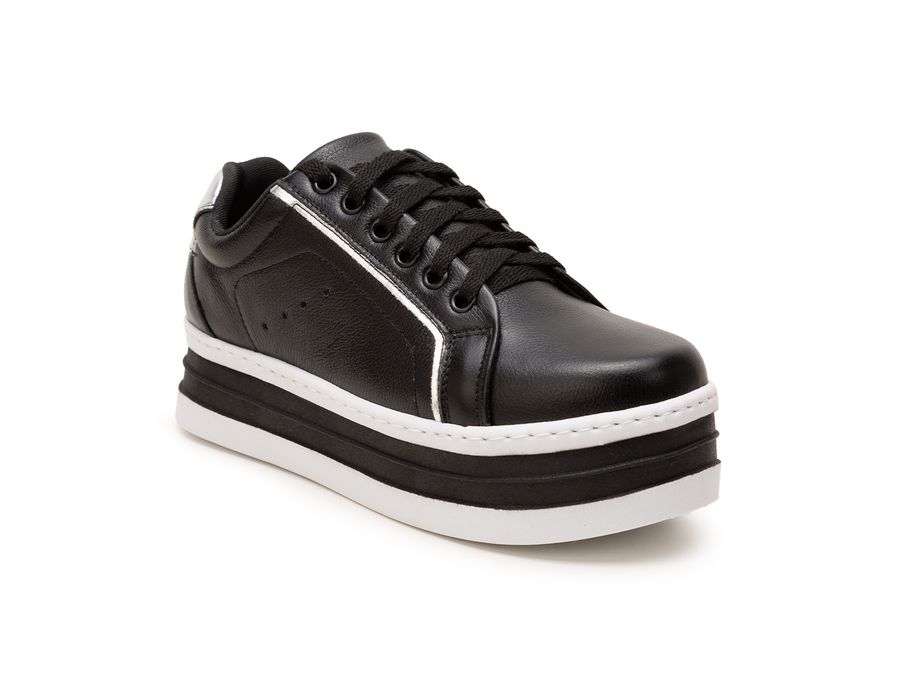 Tênis feminino Casual Preto Danny Flat 