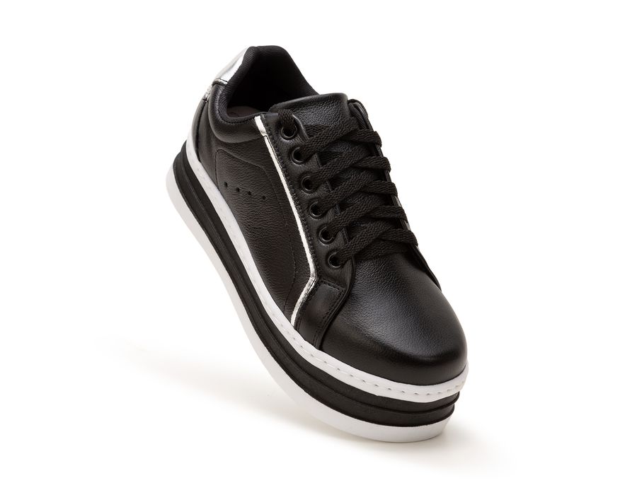 Tênis feminino Casual Preto Danny Flat 