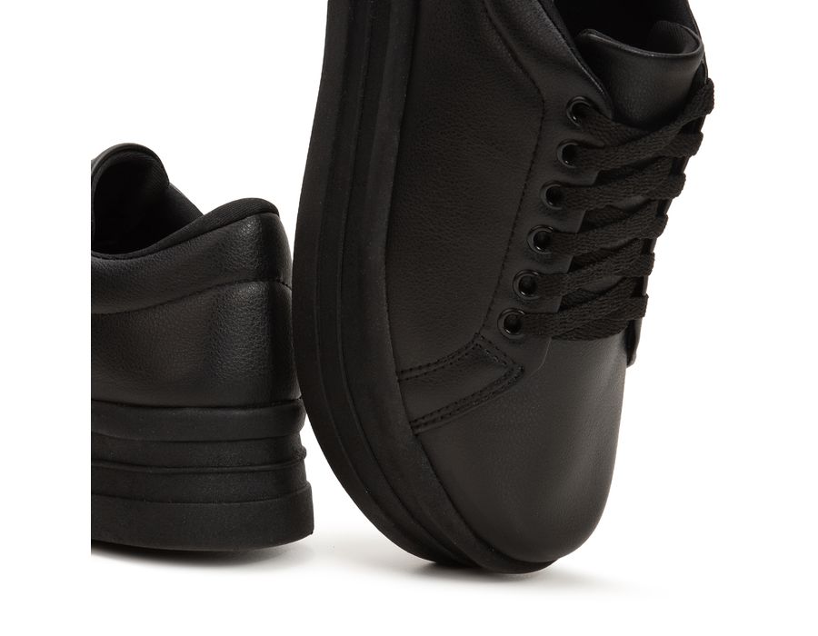 Casual Siena Dk Todo Preto Platforma