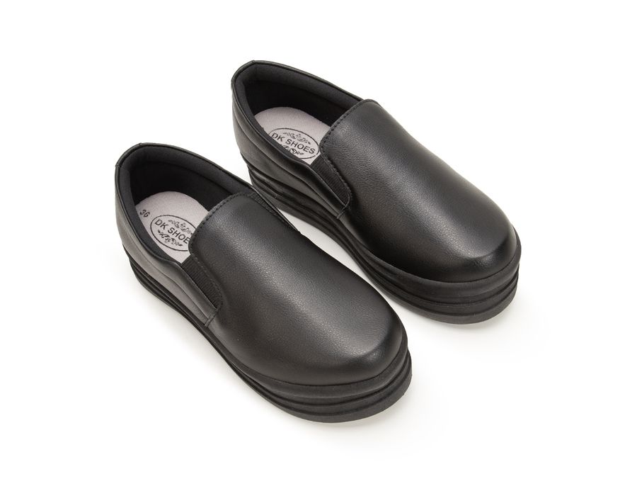 Slip On Todo Preto Vanessa Plataforma