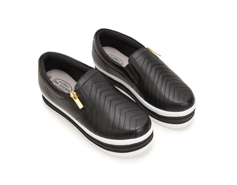 Kit 2 Pares Tênis Dk Nó Frontal e Zíper cost Plataforma