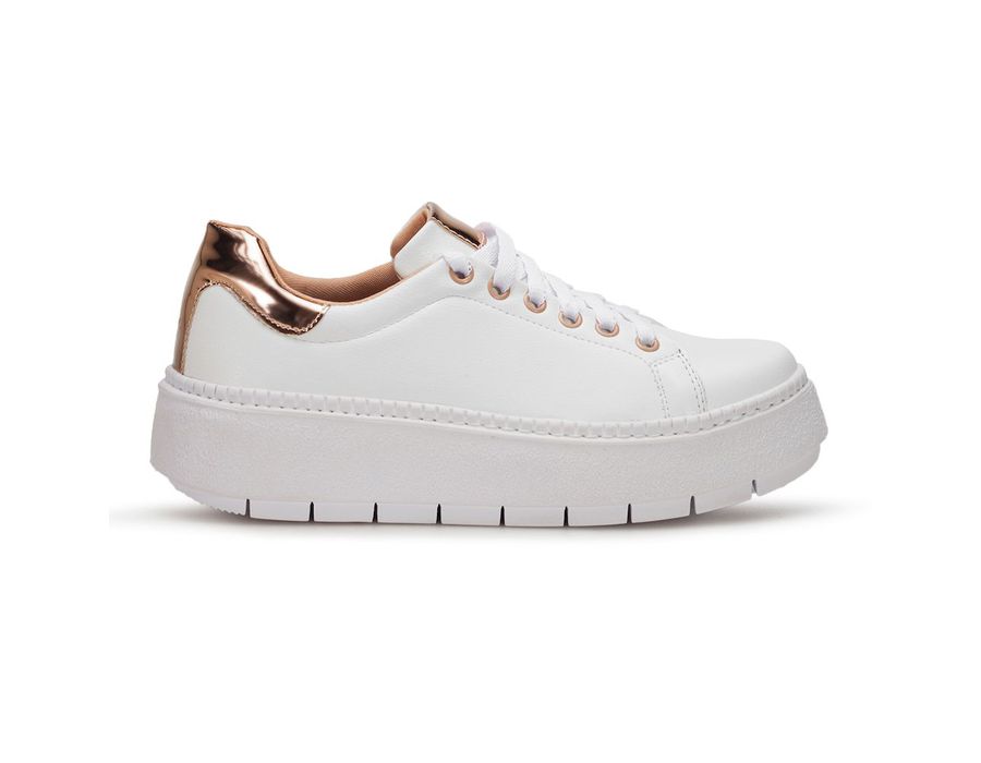 Tênis Feminino Puma Solado Plataforma Lançamento Branco Gold