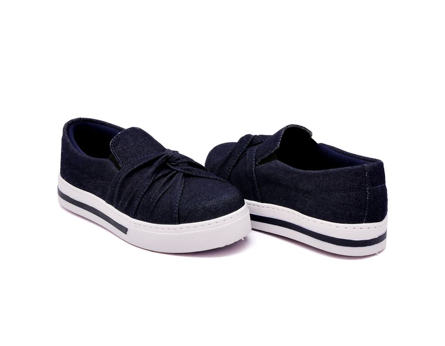 Tênis Slip On Iate Nó Frontal Todo Preto Dk Shoes