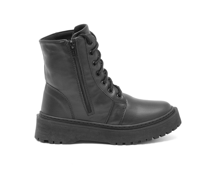 Coturno Botinha Tratorado com Zíper DK Shoes Preto 