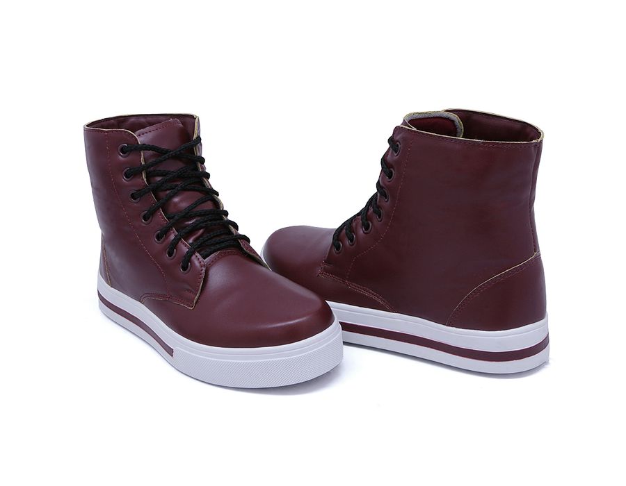 Botinha Pietra Cano Baixo Dk Shoes Bordo