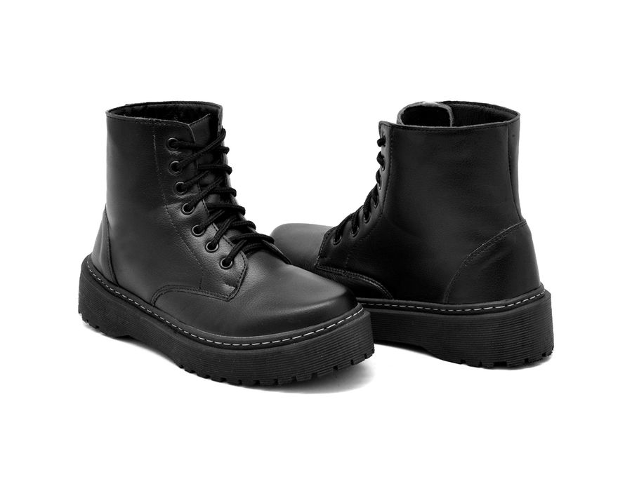 Coturno Botinha Tratorado Dk Shoes Cano Baixo Preto