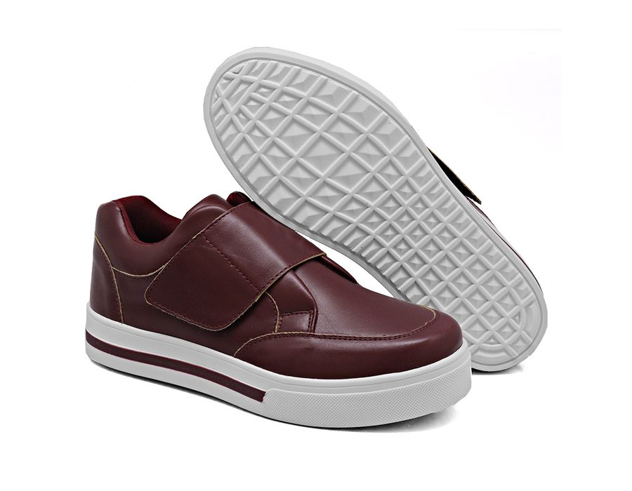 Tênis Slip On Casual Dk Shoes Tira Auto Colante Bordo