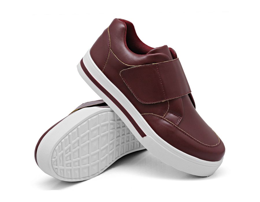 Tênis Slip On Casual Dk Shoes Tira Auto Colante Bordo