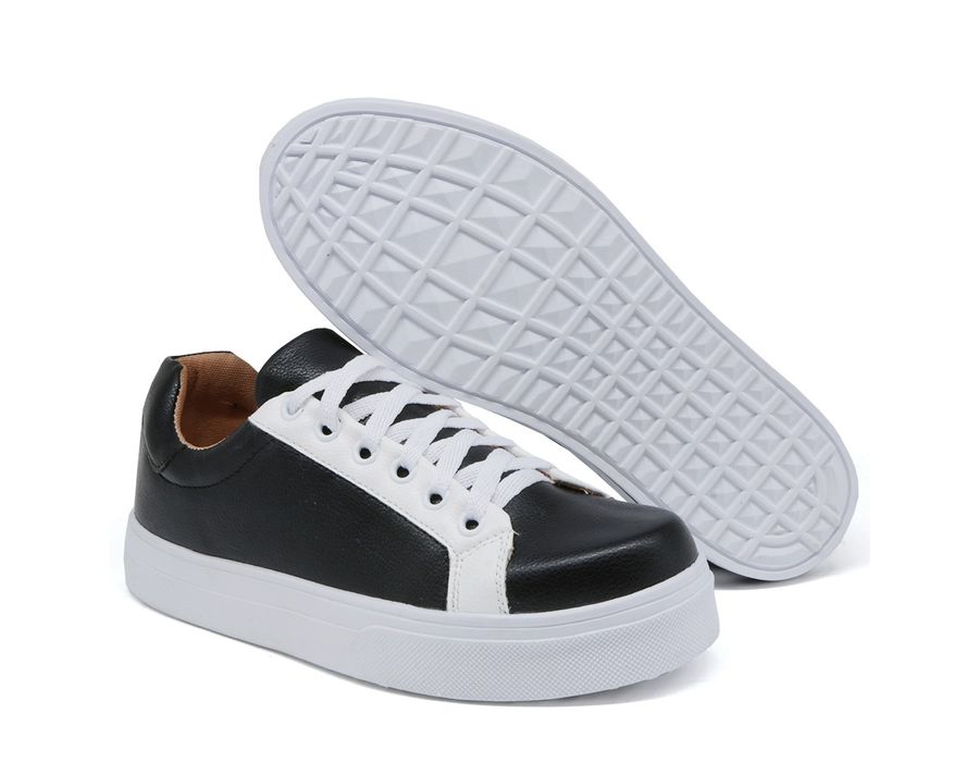 Tênis Casual Pietra Branco Preto Dk Shoes 