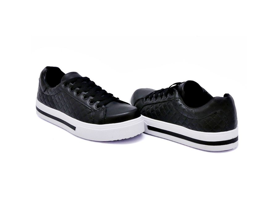 Tênis Casual Costura Matelassê Dk Shoes Preto