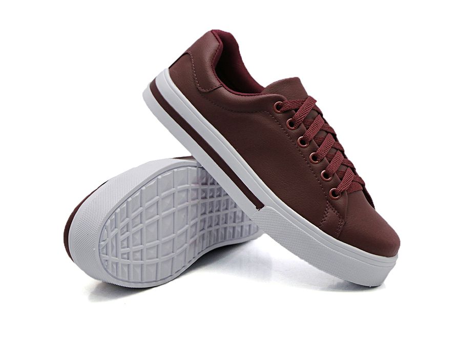 Tênis Casual Cadarço DK Shoes Bordo