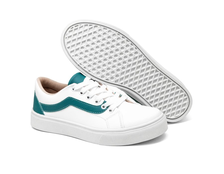 Tênis Casual Siena Dk Shoes Com Cadarço Branco Verde