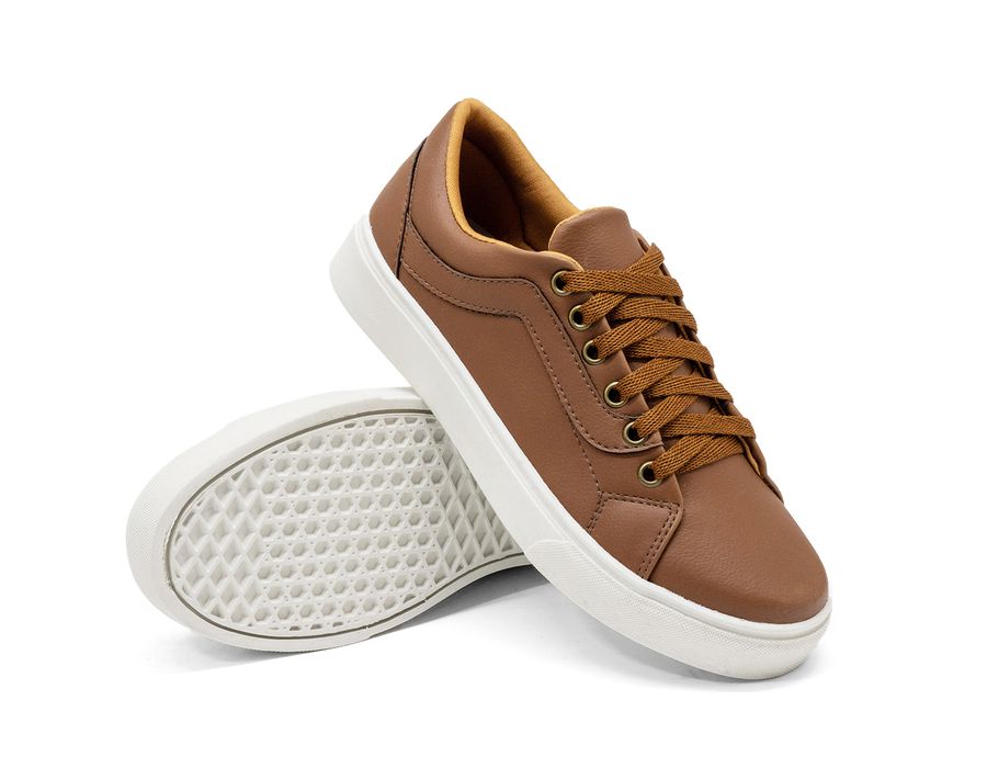 Tênis Casual Siena Dk Shoes Com Cadarço Marrom