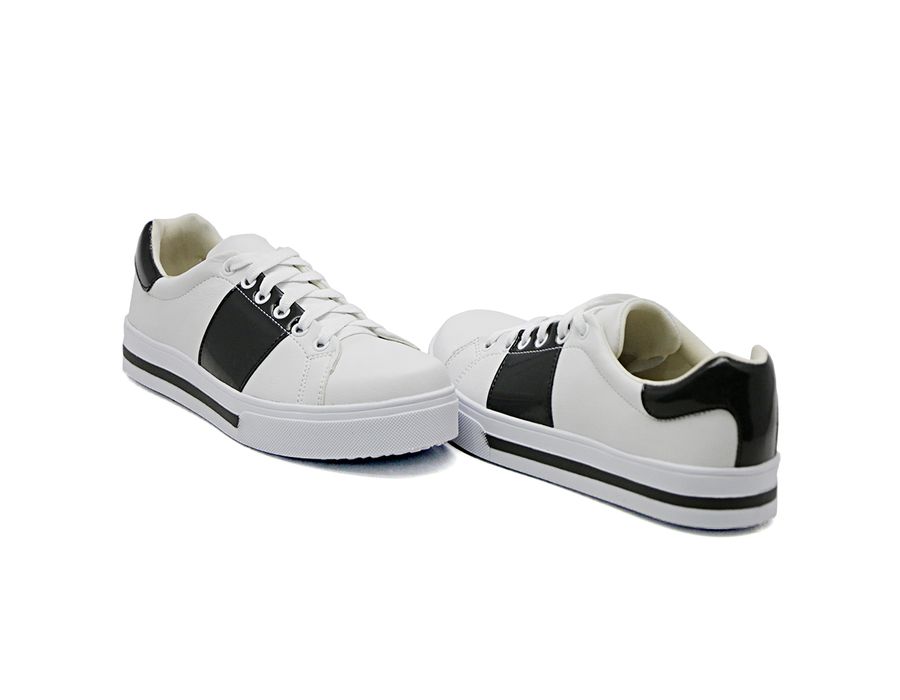 Tenis Casual Pietra DK Shoes Branco Preto