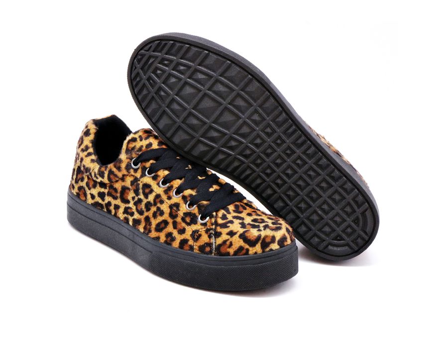 Tênis Casual Pietra Cadarço DK Shoes Onça