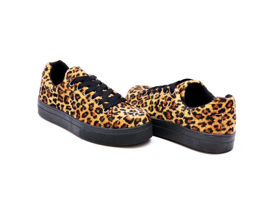 Tênis Casual Pietra Cadarço DK Shoes Onça