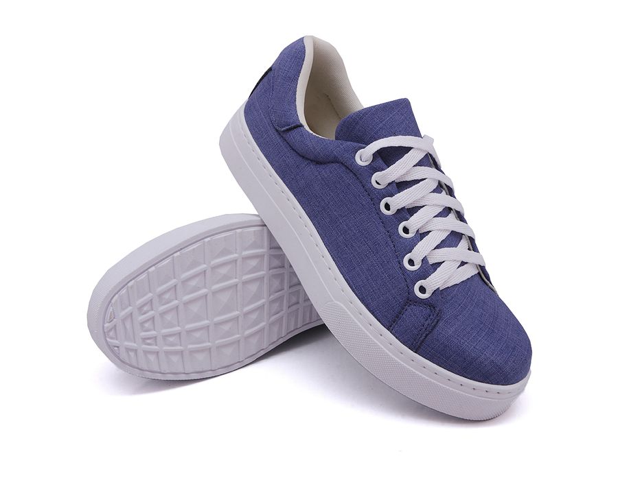 Tênis Casual Pietra Cadarço DK Shoes Jeans Claro