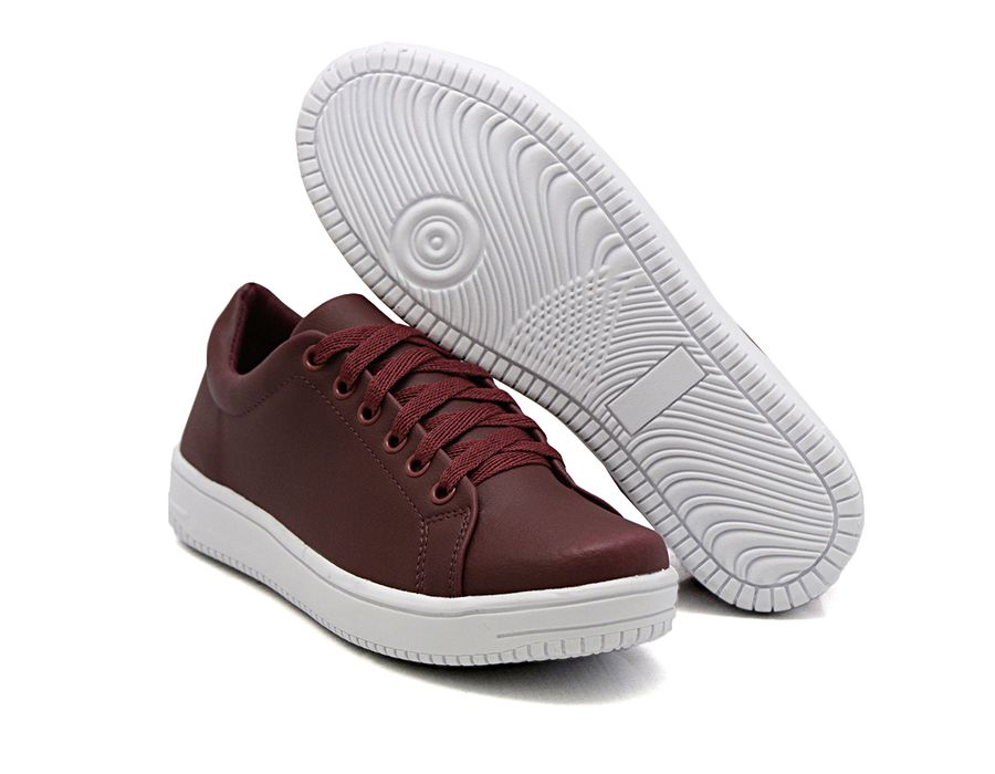 Tênis Casual Branco Siena Dk Shoes Bordo