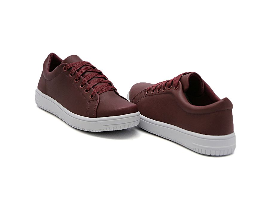 Tênis Casual Branco Siena Dk Shoes Bordo