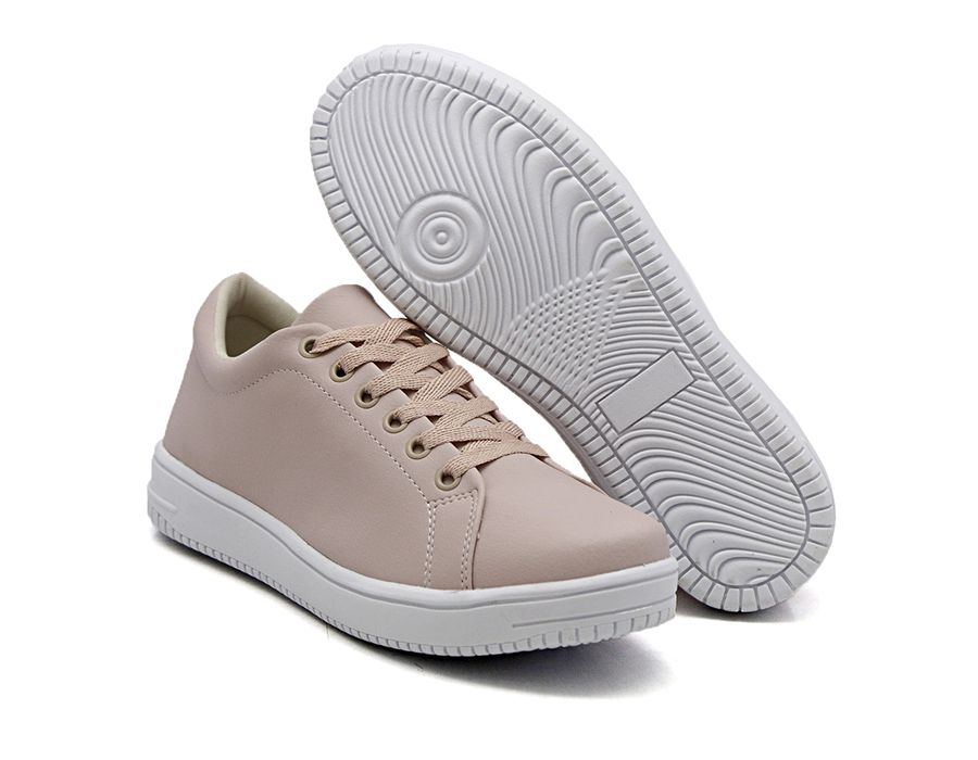 Tênis Casual Branco Siena Dk Shoes Rosê