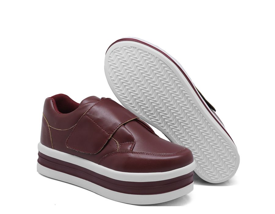 Tênis Slip On Casual Dk shoes Tira Auto Colante Plataforma Bordo