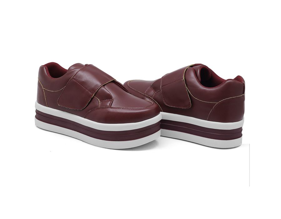 Tênis Slip On Casual Dk shoes Tira Auto Colante Plataforma Bordo