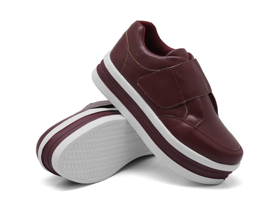 Tênis Slip On Casual Dk shoes Tira Auto Colante Plataforma Bordo