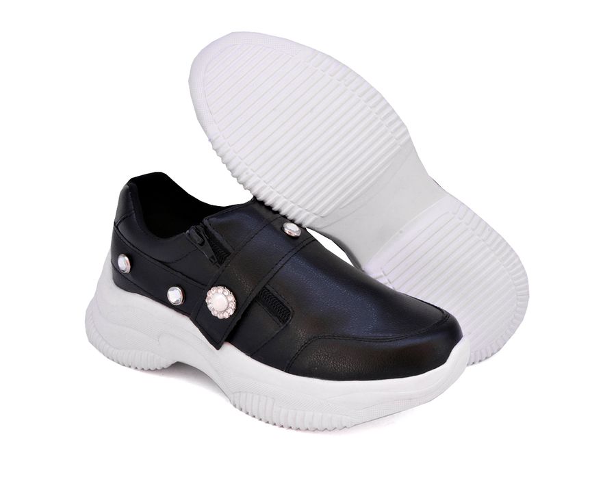 Tênis Chunky Slip On Zíperes Dkshoes Pedrarias