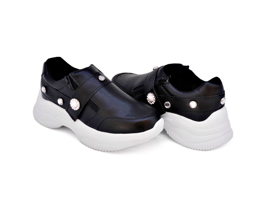 Tênis Chunky Slip On Zíperes Dkshoes Pedrarias