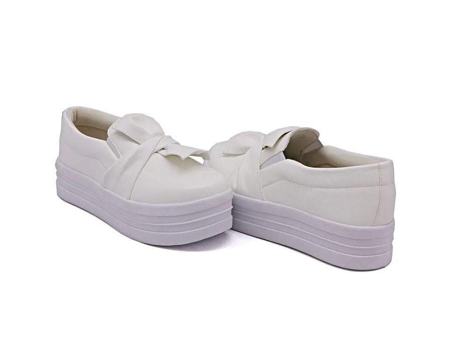 Tênis Dk Shoes Slip On Daya Laço Flat Form Branco