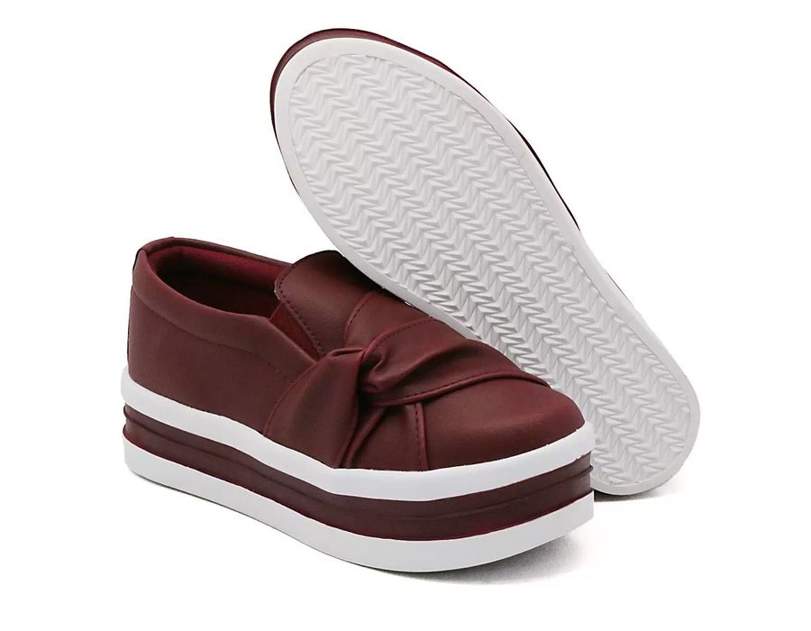 Tênis Dk shoes Slip On Nó Lateral Sola Alta Bordo
