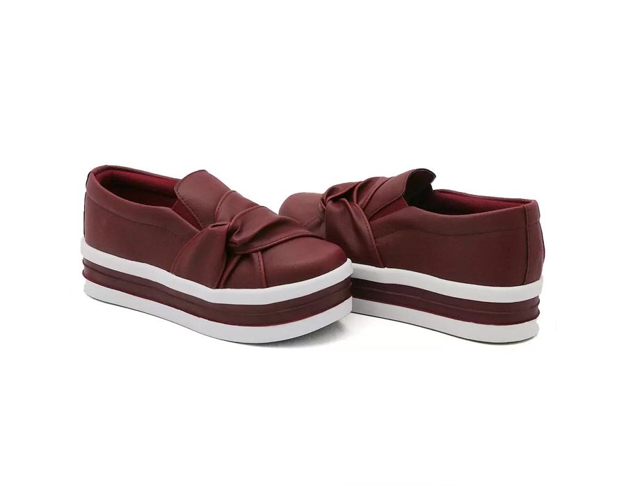 Tênis Dk shoes Slip On Nó Lateral Sola Alta Bordo