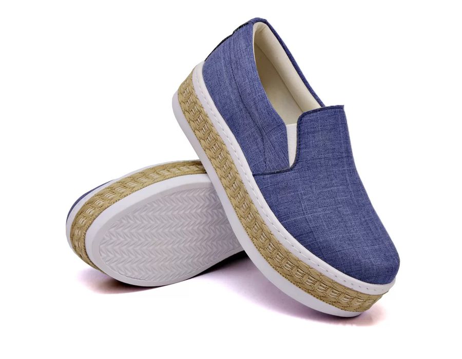 Tênis Dk Shoes Slip On Iate liso Jeans Claro