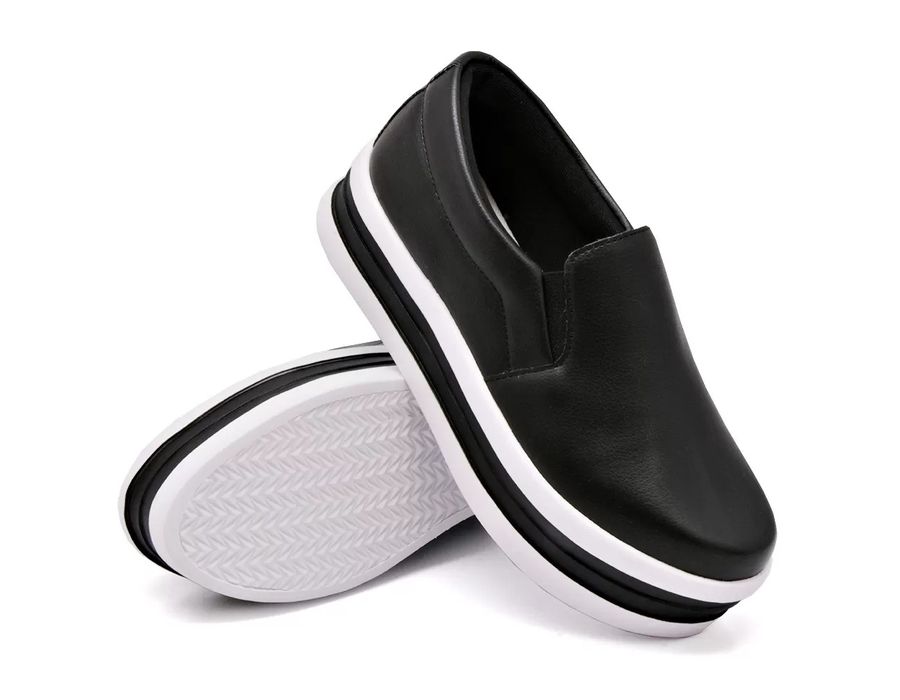 Tênis Dk Shoes Slip On Iate liso Preto