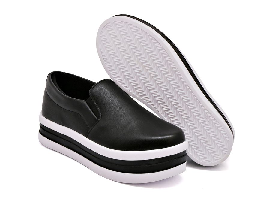Tênis Dk Shoes Slip On Iate liso Preto