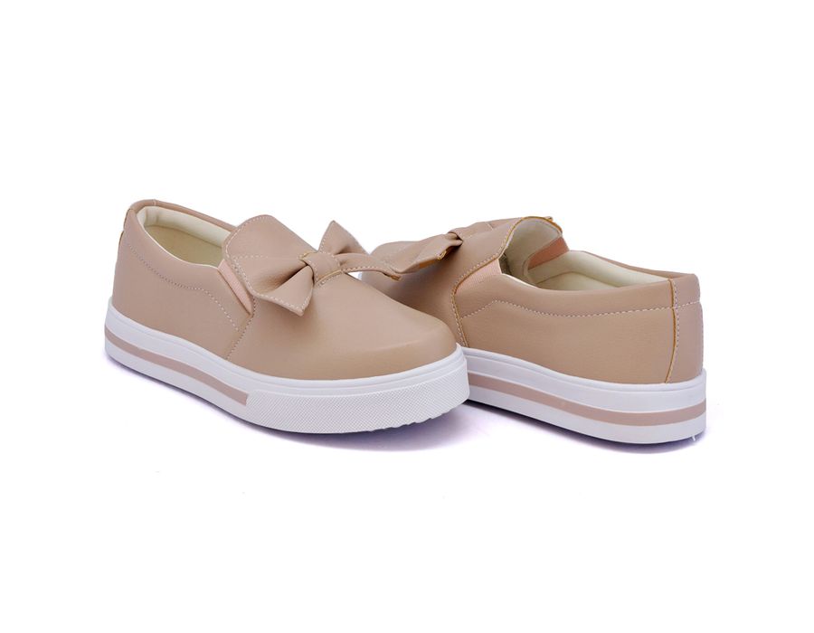 Tênis Slip On Laço Delicado Gravata Jeans Dk Shoes Rose