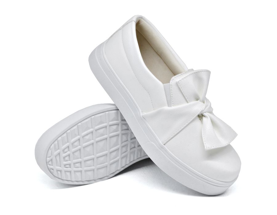 Tênis Iate Alpargata Slip On laço Dk Shoes Branco