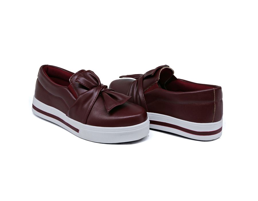 Tênis Iate Alpargata Slip On laço Dk Shoes Bordo