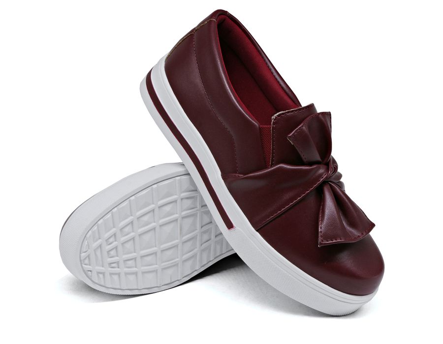 Tênis Iate Alpargata Slip On laço Dk Shoes Bordo