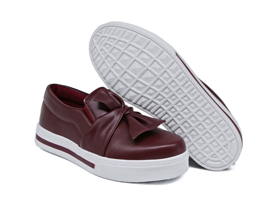 Tênis Iate Alpargata Slip On laço Dk Shoes Bordo