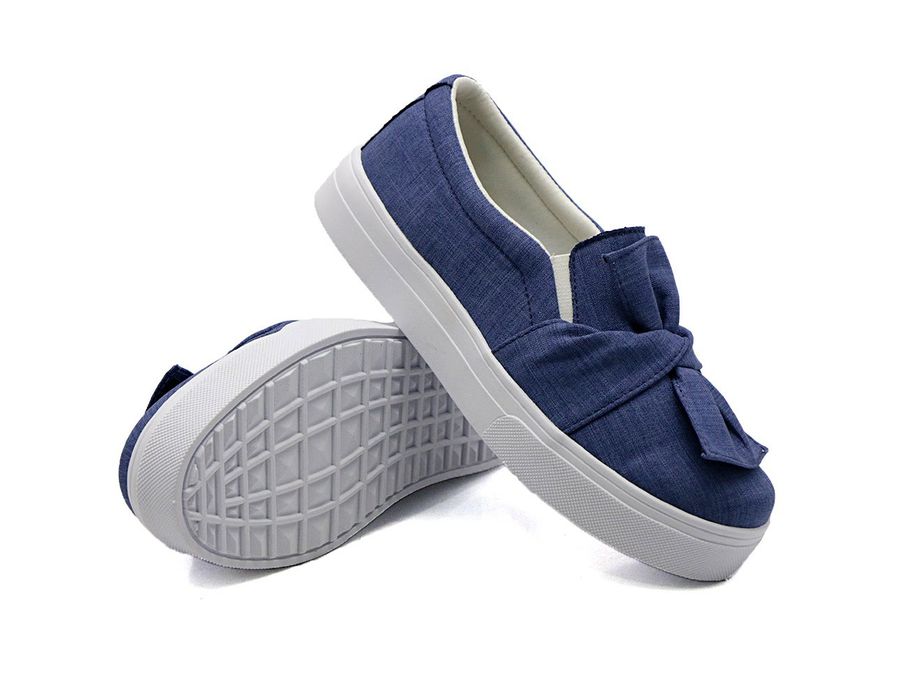 Tênis Iate Alpargata Slip On laço Dk Shoes Jeans Claro