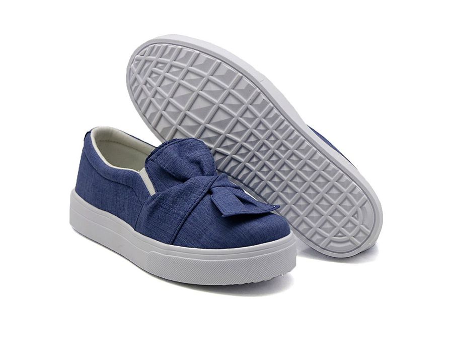 Tênis Iate Alpargata Slip On laço Dk Shoes Jeans Claro