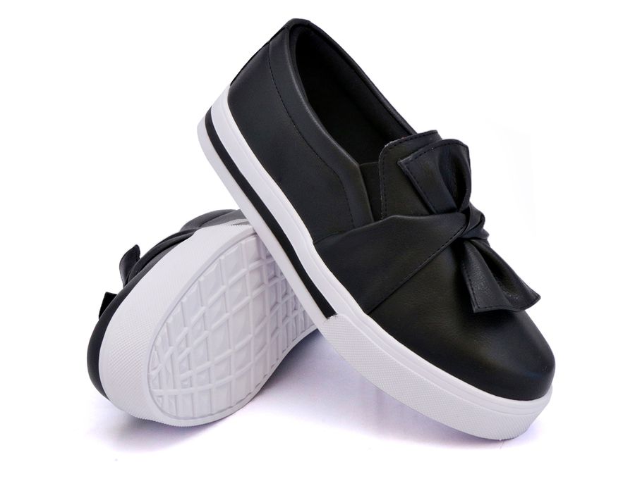 Tênis Iate Alpargata Slip On laço Dk Shoes Preto