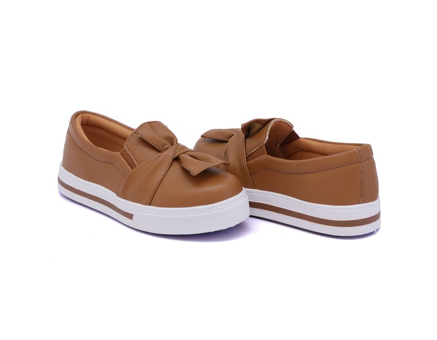 Tênis Iate Alpargata Slip On laço Dk Shoes Caramelo